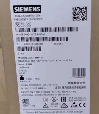 IP20 Frequency Converter Siemens 4kW 6SE6440-2AD24-0BA1 A Level Filter