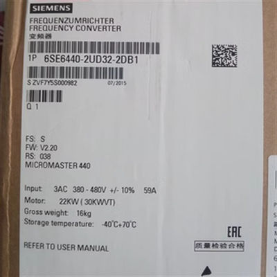 6SE6440-2UD31-8DB1 MM440 Siemens Micromaster 440 Frequency Converter