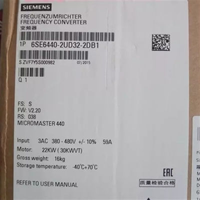 22kW 6SE6440-2UD32-2DB1 Frequency Converter MICROMASTER 440 Siemens